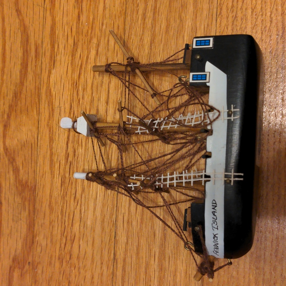 Fenwick Island wooden toy boat souvenir